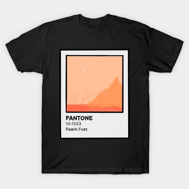 Pantone peach fuzz illustration T-Shirt by 2dsandy